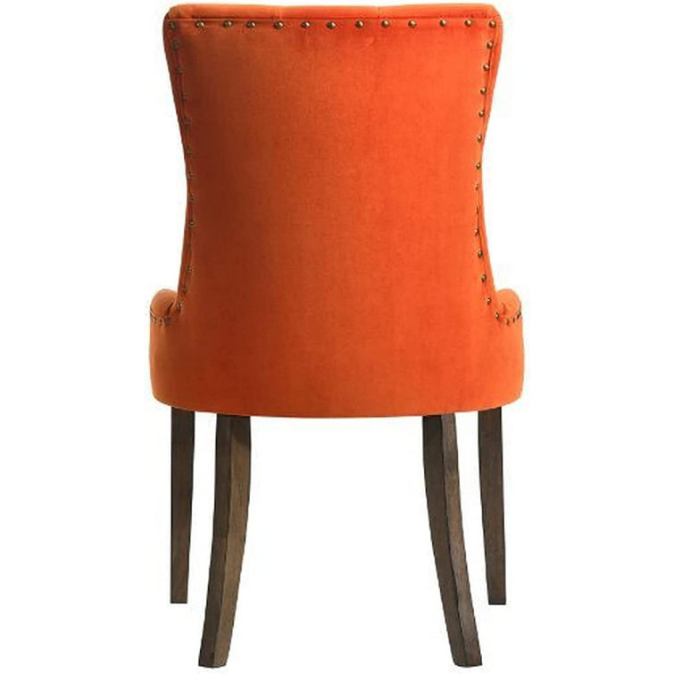 ZHENMIAO XINLEI TRADING INC Tufted Velvet Upholstered Parsons Chair